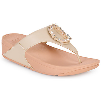 Παπούτσια Γυναίκα Σαγιονάρες FitFlop LULU CRYSTAL-CIRCLET LEATHER TOE-POST SANDALS Άσπρο / Ροζ