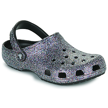 Παπούτσια Γυναίκα Σαμπό Crocs Classic Glitter Clog Black / Glitter