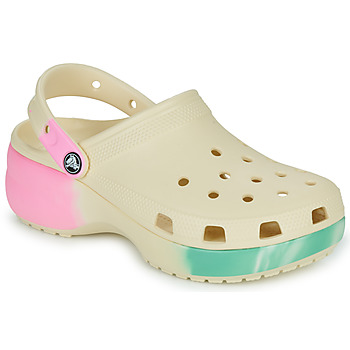 Παπούτσια Γυναίκα Σαμπό Crocs Classic Platform Ombre Clog W Beige / Multicolour