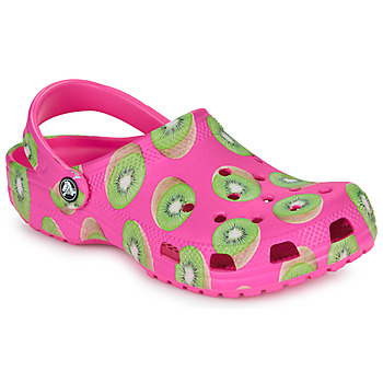 Παπούτσια Γυναίκα Σαμπό Crocs Classic Hyper Real Clog Ροζ / Green