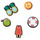 Αξεσουάρ Accessoires Υποδήματα Crocs JIBBITZ HAPPY SUMMER 5 PACK Multicolour