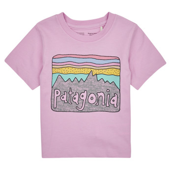Υφασμάτινα Παιδί T-shirt με κοντά μανίκια Patagonia Baby Regenerative Organic Certified Cotton Fitz Roy Skies T- Lilas