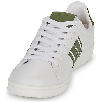 Fred Perry B721 LEA/GRAPHIC BRAND MESH  porcelaine / Olive