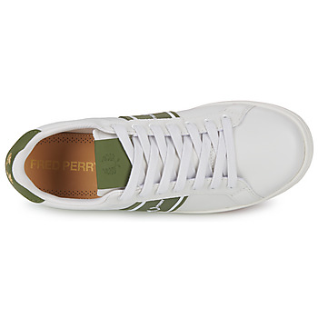Fred Perry B721 LEA/GRAPHIC BRAND MESH  porcelaine / Olive