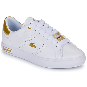 Παπούτσια Γυναίκα Χαμηλά Sneakers Lacoste POWERCOURT Άσπρο / Gold