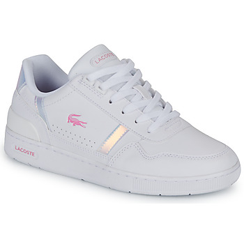 Παπούτσια Κορίτσι Χαμηλά Sneakers Lacoste T-CLIP Άσπρο / Iridescent