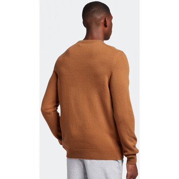 Lyle And Scott Crew neck lambswool blend jumper Yellow