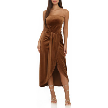 Υφασμάτινα Γυναίκα Φορέματα La Modeuse 20711_P57148 Brown