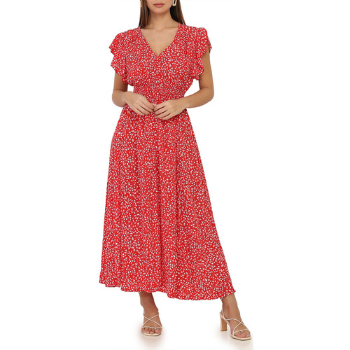 Υφασμάτινα Γυναίκα Φορέματα La Modeuse 32677_P74194 Red