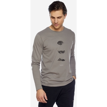 Υφασμάτινα Άνδρας Μπλουζάκια με μακριά μανίκια Brokers ΑΝΔΡΙΚΟ T-SHIRT Grey