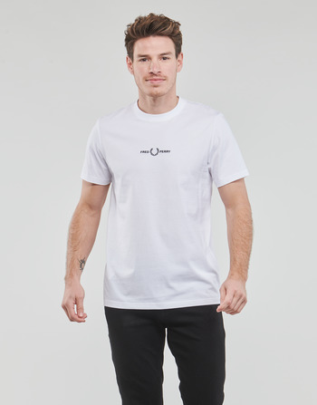 Υφασμάτινα Άνδρας T-shirt με κοντά μανίκια Fred Perry EMBROIDERED T-SHIRT Άσπρο