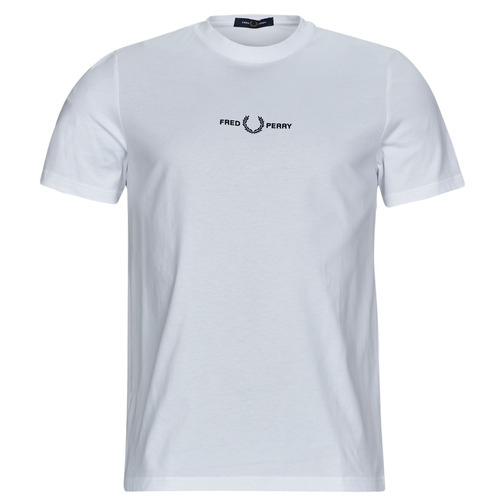Υφασμάτινα Άνδρας T-shirt με κοντά μανίκια Fred Perry EMBROIDERED T-SHIRT Άσπρο