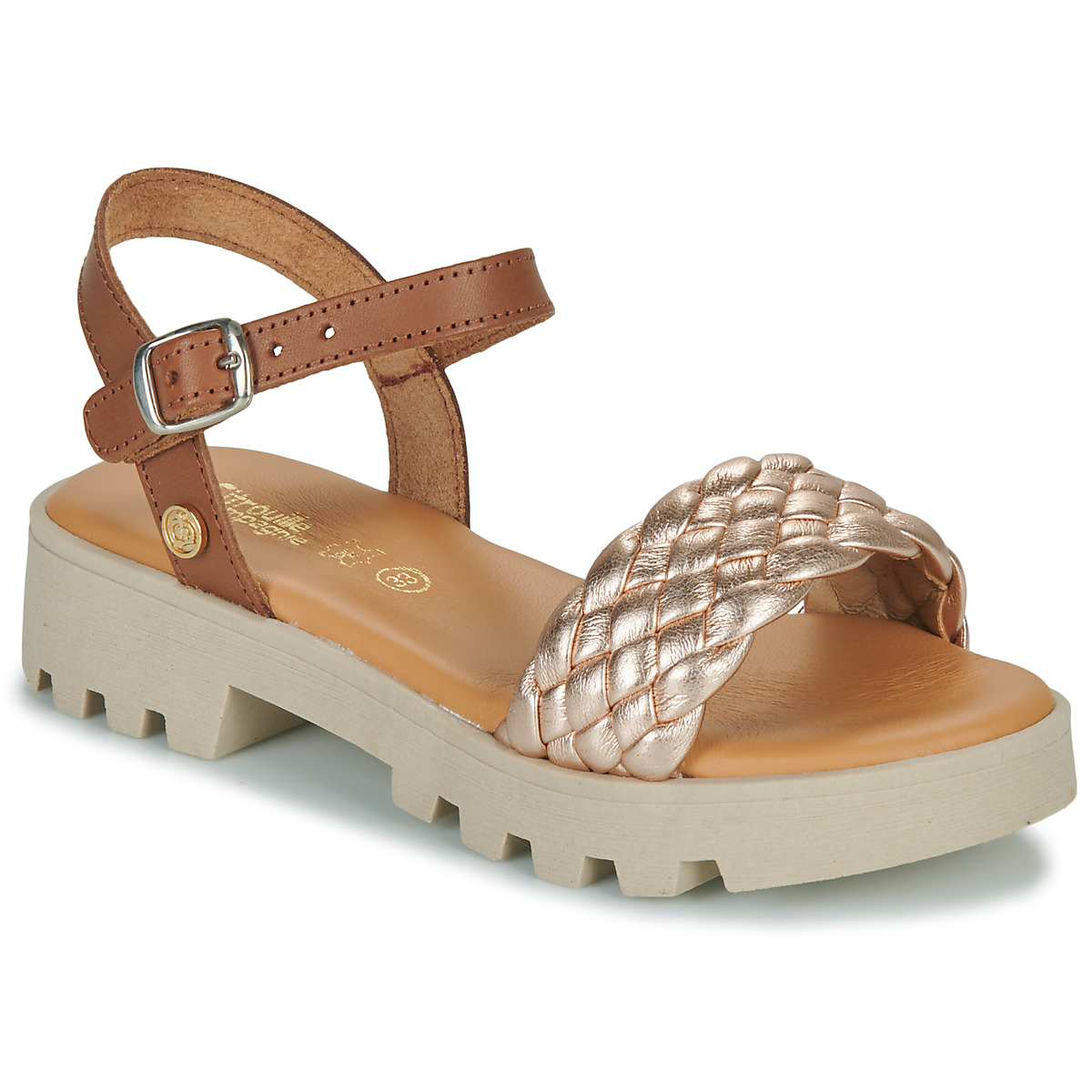 Παπούτσια Κορίτσι Σανδάλια / Πέδιλα Citrouille et Compagnie NASAKO Camel / Dore