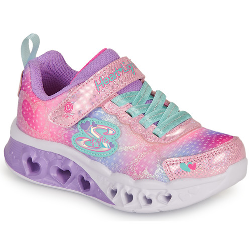 Παπούτσια Κορίτσι Χαμηλά Sneakers Skechers FLUTTER HEART LIGHTS Pink / Mπλε / Ασπρό