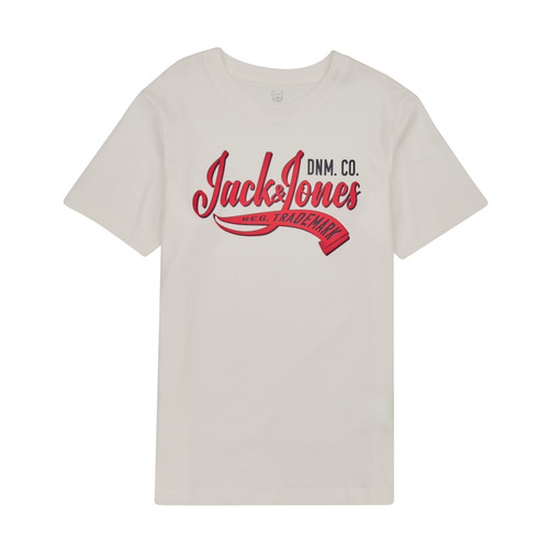 Υφασμάτινα Αγόρι T-shirt με κοντά μανίκια Jack & Jones JJELOGO TEE SS NECK 2 COL JNR Άσπρο