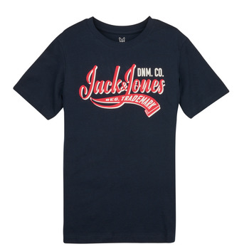 Υφασμάτινα Αγόρι T-shirt με κοντά μανίκια Jack & Jones JJELOGO TEE SS NECK 2 COL JNR Marine