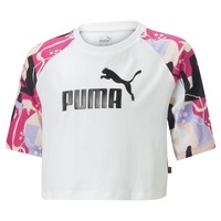 Υφασμάτινα Κορίτσι T-shirt με κοντά μανίκια Puma G ESS+ ART RAGLAN TEE Άσπρο