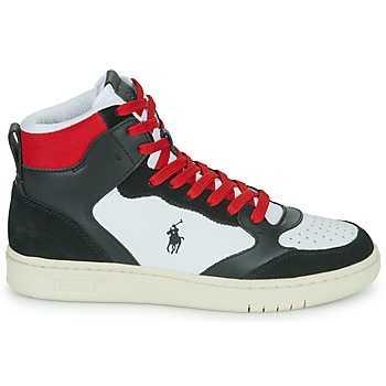 Polo Ralph Lauren POLO CRT HGH-SNEAKERS-HIGH TOP LACE Black / Άσπρο / Red