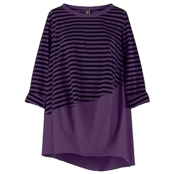 Υφασμάτινα Γυναίκα Μπλούζες Wendy Trendy Top 220847 - Fucsia/Black Violet
