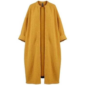 Υφασμάτινα Γυναίκα Παλτό Wendy Trendy Coat 110880 - Mustard Yellow