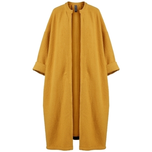 Υφασμάτινα Γυναίκα Παλτό Wendy Trendy Coat 110880 - Mustard Yellow