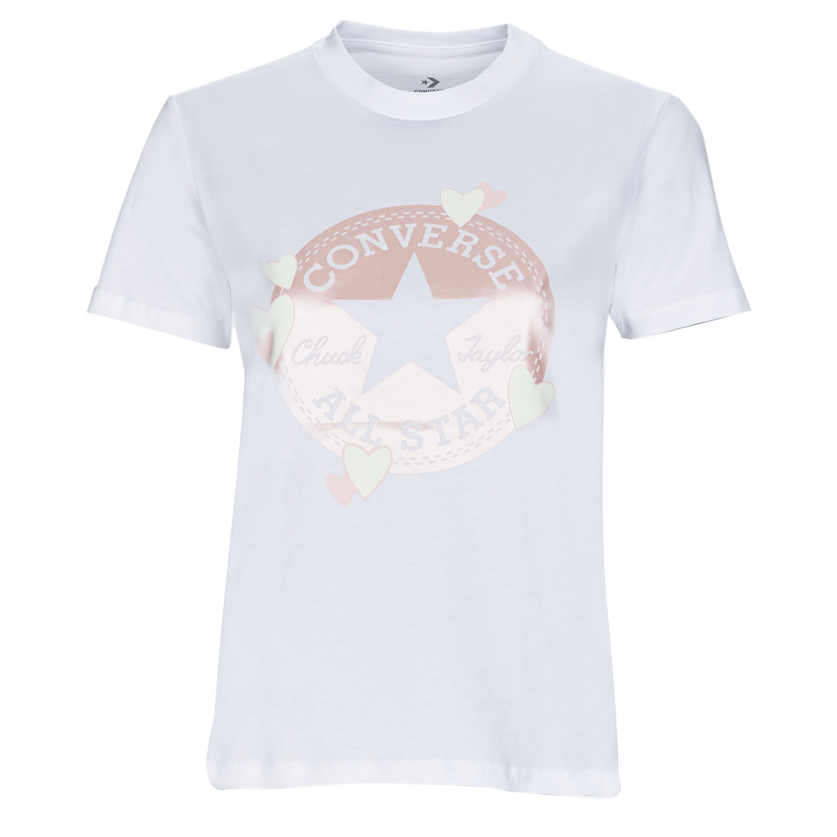 Converse  T-shirt με κοντά μανίκια Converse RADIATING LOVE SS SLIM GRAPHIC