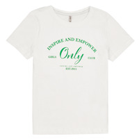 Υφασμάτινα Κορίτσι T-shirt με κοντά μανίκια Only KOGWENDY S/S LOGO TOP BOX CP JRS Άσπρο
