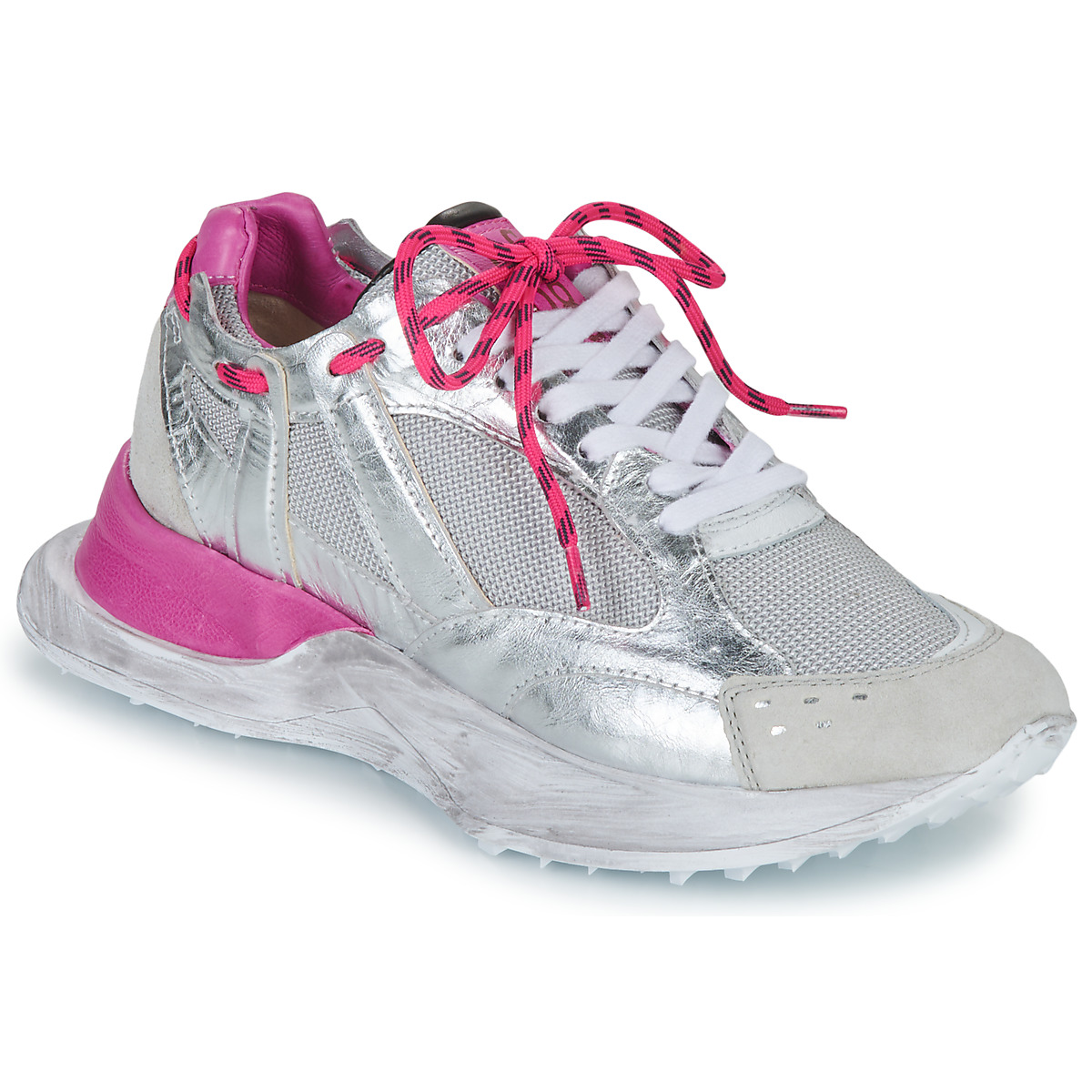 Παπούτσια Γυναίκα Χαμηλά Sneakers Airstep / A.S.98 LOWCOLOR Silver / Ροζ