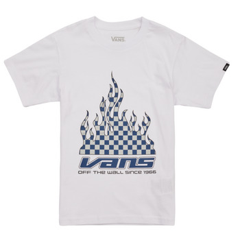 Υφασμάτινα Αγόρι T-shirt με κοντά μανίκια Vans REFLECTIVE CHECKERBOARD FLAME SS Άσπρο