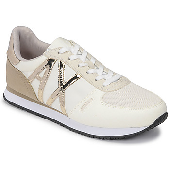 Παπούτσια Γυναίκα Χαμηλά Sneakers Armani Exchange XV137-XDX031 Άσπρο / Beige / Gold