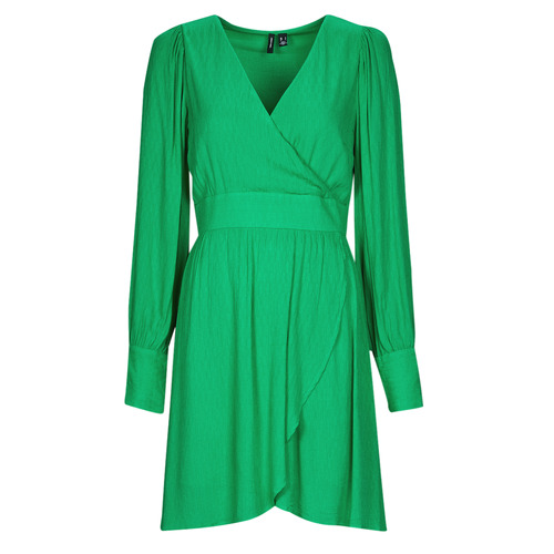 Υφασμάτινα Γυναίκα Κοντά Φορέματα Vero Moda VMPOLLIANA LS SHORT DRESS WVN Green
