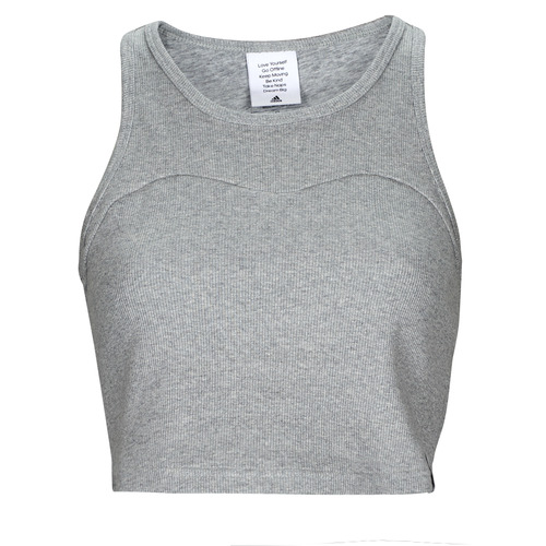 Υφασμάτινα Γυναίκα Αμάνικα / T-shirts χωρίς μανίκια Adidas Sportswear LNG RIB TANK Grey / Moyen