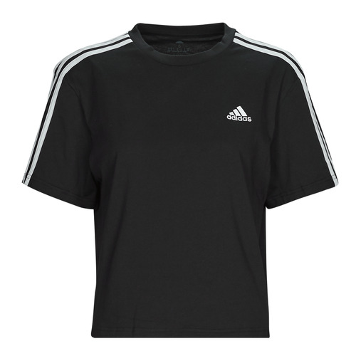 Υφασμάτινα Γυναίκα T-shirt με κοντά μανίκια Adidas Sportswear 3S CR TOP Black