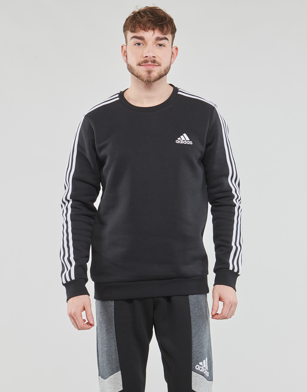 Υφασμάτινα Άνδρας Φούτερ Adidas Sportswear 3S FL SWT Black