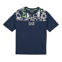Υφασμάτινα Αγόρι T-shirt με κοντά μανίκια Emporio Armani EA7 12 Marine / Άσπρο / Green