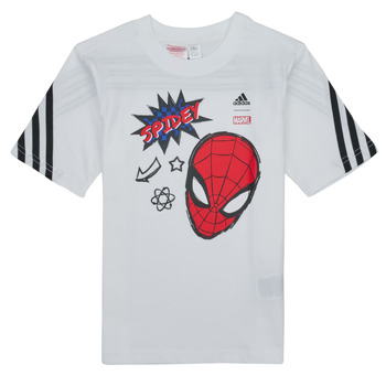 Υφασμάτινα Αγόρι T-shirt με κοντά μανίκια Adidas Sportswear LB DY SM T Άσπρο