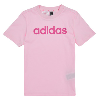 Υφασμάτινα Κορίτσι T-shirt με κοντά μανίκια Adidas Sportswear LK LIN CO TEE Ροζ /  clair
