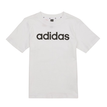 Υφασμάτινα Παιδί T-shirt με κοντά μανίκια Adidas Sportswear LK LIN CO TEE Άσπρο