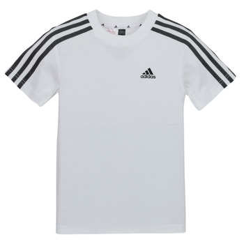 Υφασμάτινα Παιδί T-shirt με κοντά μανίκια Adidas Sportswear LK 3S CO TEE Άσπρο