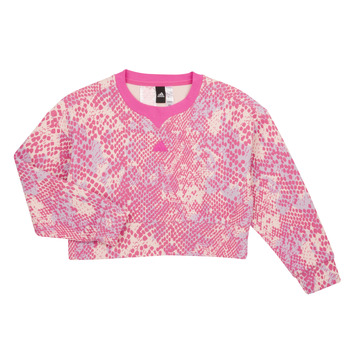 Υφασμάτινα Κορίτσι Φούτερ Adidas Sportswear FI AOP SWT Beige / Ροζ