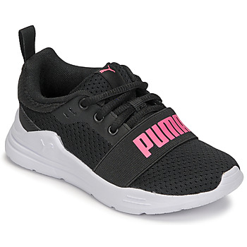 Παπούτσια Κορίτσι Χαμηλά Sneakers Puma PS PUMA WIRED RUN V Black / Ροζ