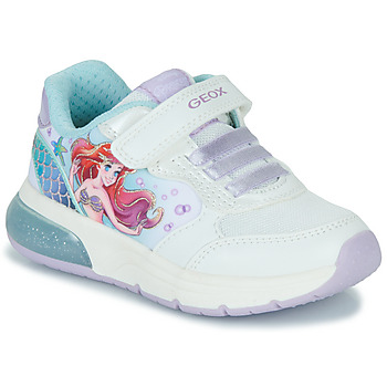 Παπούτσια Κορίτσι Χαμηλά Sneakers Geox J SPACECLUB GIRL Ασπρό / Watersea