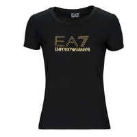 Υφασμάτινα Γυναίκα T-shirt με κοντά μανίκια Emporio Armani EA7 8NTT67-TJDQZ Black / Gold