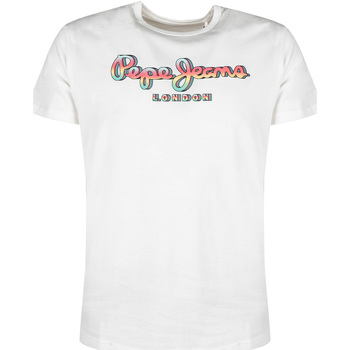 Υφασμάτινα Άνδρας T-shirt με κοντά μανίκια Pepe jeans PM508564 | Marco Άσπρο