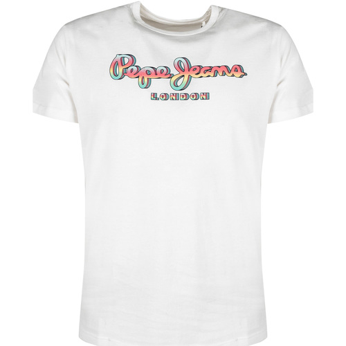Υφασμάτινα Άνδρας T-shirt με κοντά μανίκια Pepe jeans PM508564 | Marco Άσπρο