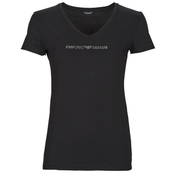 Υφασμάτινα Γυναίκα T-shirt με κοντά μανίκια Emporio Armani T-SHIRT V NECK Black