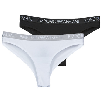 Εσώρουχα Γυναίκα Culottes Emporio Armani ICONIC COTTON X2 Black / Άσπρο
