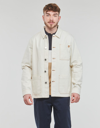 Υφασμάτινα Άνδρας Μπουφάν Timberland Work For The Future - Cotton Hemp Denim Chore Jacket Άσπρο