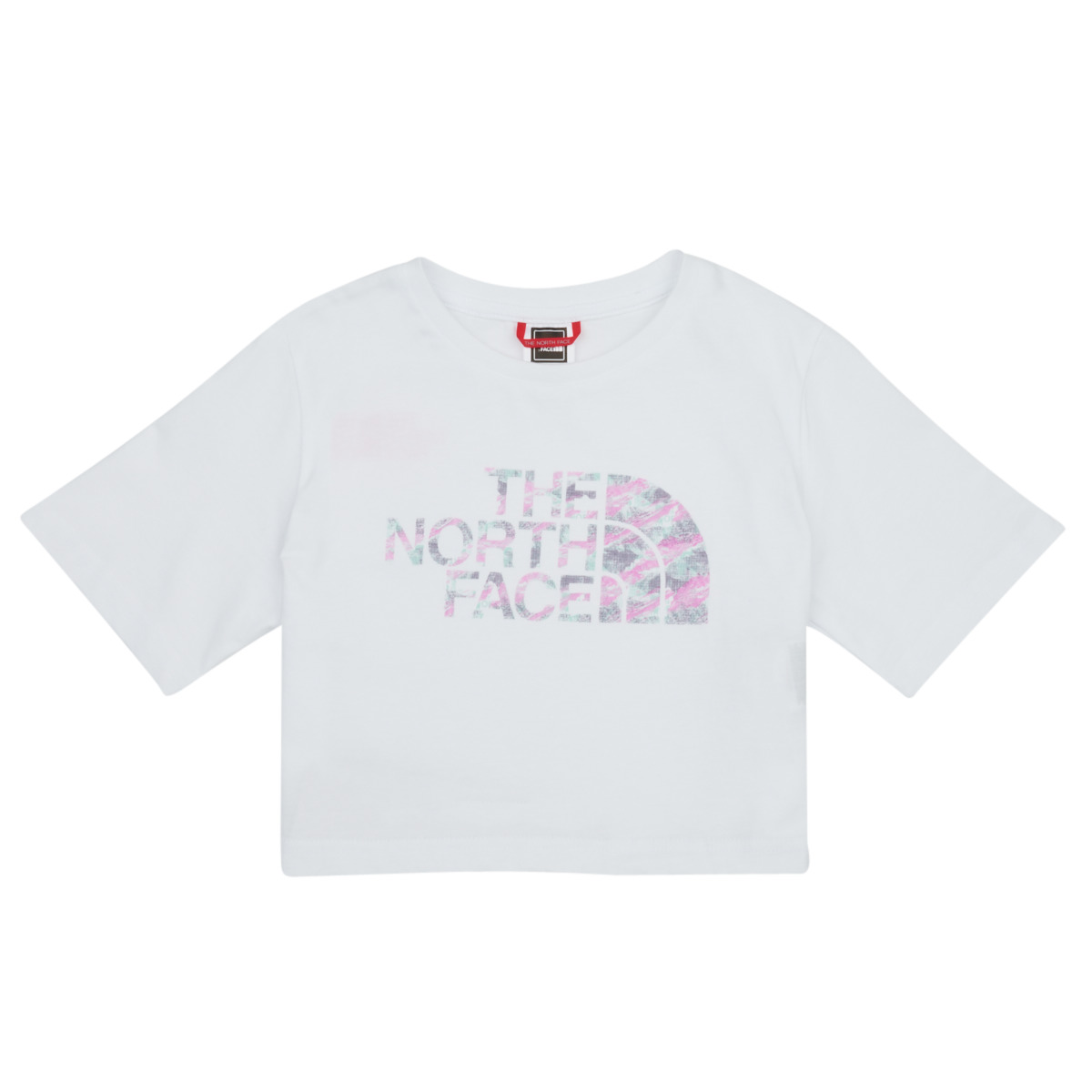 Υφασμάτινα Κορίτσι T-shirt με κοντά μανίκια The North Face Girls S/S Crop Easy Tee Άσπρο