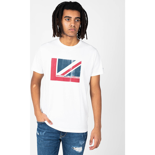 Υφασμάτινα Άνδρας T-shirt με κοντά μανίκια Pepe jeans PM508016 | Ramone Άσπρο